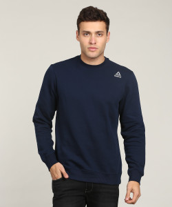 REEBOK Full Sleeve Solid Men Sweatshirt
