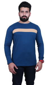Helmont Solid Men's Round Neck Blue T-Shirt