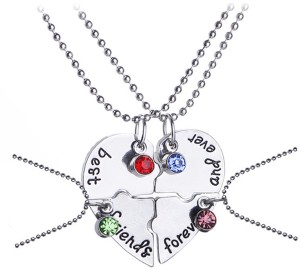 Personalized Bridesmaid Puzzle Necklaces, 4 Piece Heart Puzzle Piece Name  Necklace Set, Hand Stamped Four Friend