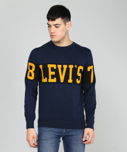 Levi's Full Sleeve Self Design Men's Sweatshirt
