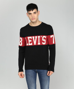 Levi's Full Sleeve Self Design Men's Sweatshirt