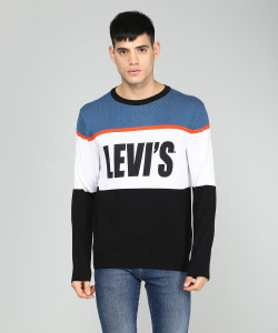 Levi's Full Sleeve Self Design Men's Sweatshirt