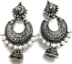 Flipkartcom  Buy Gautam Gold Plated Pearl Peacock Jhumka Earrings for  Women Girl O Brass Metal Jhumki Earring Online at Best Prices in India