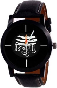 Tarido TD_MAHADEV002 MAHADEV Black dial Black Genuine Leather Strap Analog Wrist Watch  - For Men