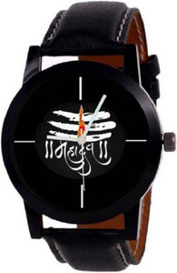 Tarido TD_MAHADEV002 MAHADEV Black dial Black Genuine Leather Strap Analog Wrist Watch - For Men