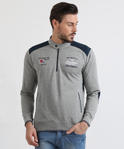 Duke Full Sleeve Solid Men Sweatshirt