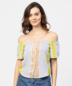 Aasi - House of Nayo Casual Regular Sleeve Printed Women's Multicolor Top