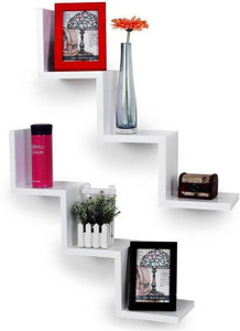 MartCrown Hotel decor rack shelf Wooden Wall Shelf