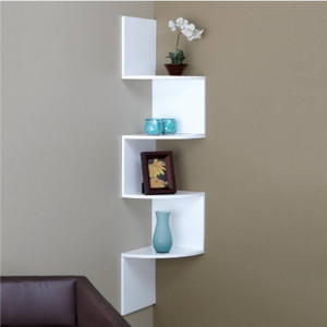 MartCrown Office decor rack shelf Wooden Wall Shelf