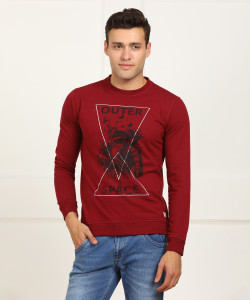 Peter England University Full Sleeve Printed Men Sweatshirt