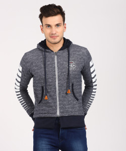 Status Quo Full Sleeve Self Design Men's Sweatshirt
