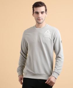 REEBOK Full Sleeve Solid Men Sweatshirt