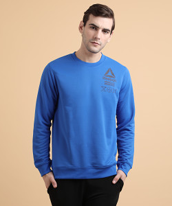 REEBOK Full Sleeve Solid Men Sweatshirt