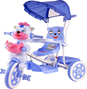 Love Baby Products Baby Cycle for 2 year old kids With Canopy Footrest Light Musical Back Support Storage Basket and Parent Push Handle Control Recommended For Children 1 2 3