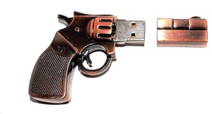 Tobo Cartoon Metal Revolver Pistol Gun Shape Pen Drive Thumb Drive Memory Stick Pendrive Jump Drive Flash Disk.(32 GB) 32 GB Pen Drive(Brown)