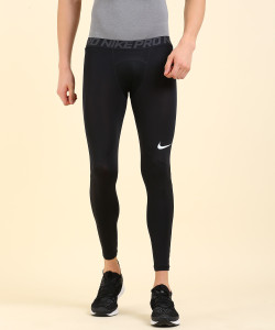 NIKE Solid Men Black Tights Buy Black NIKE Solid Men Black