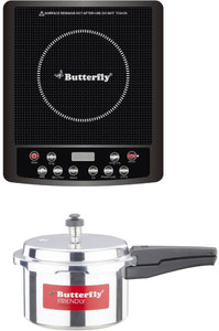 Butterfly Jet Hob Plus Pressure Cooker Induction Cooktop Black