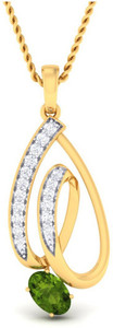 Punjab Jewellers and Sons NA 18kt Diamond, Emerald Yellow Gold Pendant