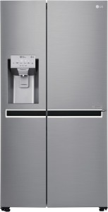 LG 668 L Frost Free Side by Side Refrigerator(Shiny Steel, GC-L247CLAV)
