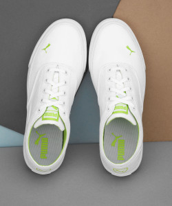 Puma white canvas sneakers online