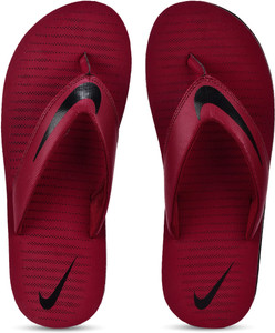 Nike slippers cheap red colour
