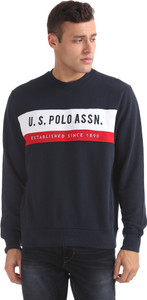 U.S. Polo Assn Full Sleeve Solid Men's Sweatshirt
