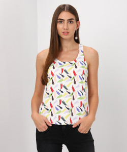United Colors of Benetton Casual Sleeveless Printed Women's Multicolor Top