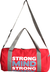 L'AVENIR RED - Strong Mind Strong Body Bag with side ZIPPERS Duffel