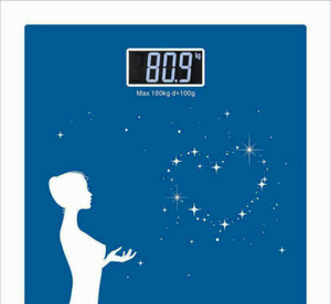 WDS PS120 Personal Body Weight Machine Digital Blue Glass Weighing Scale (Blue) Weighing Scale