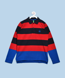 United Colors of Benetton Boys Striped Cotton T Shirt