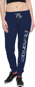 So Sweety Printed Women's Dark Blue Track Pants