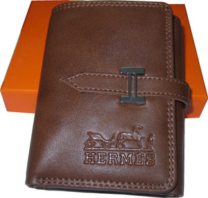 HERMES Men Brown Genuine Leather Wallet BROWN Price in India