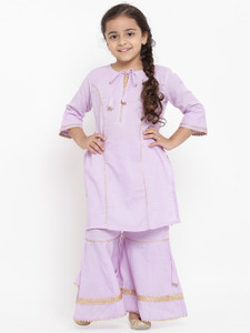 Bitiya By Bhama Girls Festive & Party Kurta and Pallazo Set