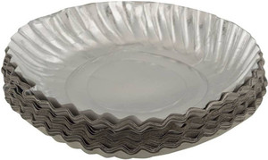 SSD Silver Coated Disposable Paper Plate 8 Inches Pieces Plate