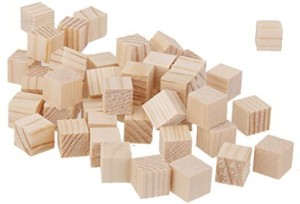 10mm Natural Wooden Cubes
