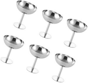Blue Birds Stainless Steel 12 pcs Ice Cream Bowl with spoon, Elegant Serving set Dining ware Kitchenware, Best Diwali Gift, Decent tableware Pudding Bowl Stainless Steel Bowl Set