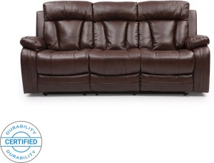 evok leatherette manual recliners(finish color - dark brown)