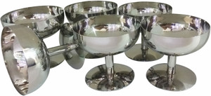 Blue Birds Stainless Steel 12 pcs Ice Cream Bowl with spoon, Elegant Serving set Dining ware Kitchenware, Best Diwali Gift, Decent tableware Pudding Bowl Stainless Steel Bowl Set