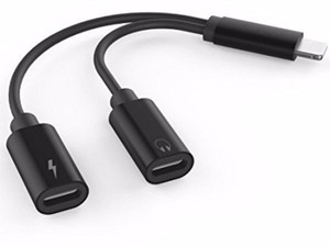 Klick N Shop Lightning Adapter Splitter - 2 in 1 Charger and Lightning to 8 Pin Lightning Headphone Jack Adapter Splitter Adapter Earphone Cable Converter Multi functional OTG cable