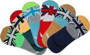 Infispace Men & Women Geometric Print Peds/Footie/No-Show