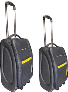 Aqeeq Stylish Greyish Black Vintage Combo Trolley Set Of 18