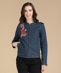NUMERO UNO Full Sleeve Embroidered Women Denim Jacket Buy NUMERO