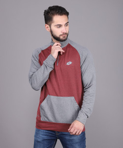 Lotto Full Sleeve Colorblock Men Sweatshirt