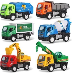 Alpyog Building Construction Vehicle Toys (6pcs toys)(Minimum Age 3 Yrs)