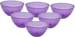 tkp products TKP Product Unbreakable Glass Bowl Set of 6 Pcs Purple Color Bowl Plastic Disposable Bowl Set