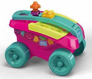 Mega Bloks Building Basics Shape Sorting Wagon Building Set Pink