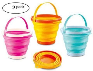 Top Race Foldable Pail Bucket Silicone Collapsible Buckets Multi Purpose 2 Liter