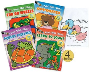 AoneFun Set of 4 Books - Paint with Water Books for Toddlers - Paint with  Water Books for Kids - Paint with Water Coloring Books - Set of 4 Books -  Paint