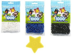 Perler Beads Perler Bead Bag, Black, White and Blue. Receive a
