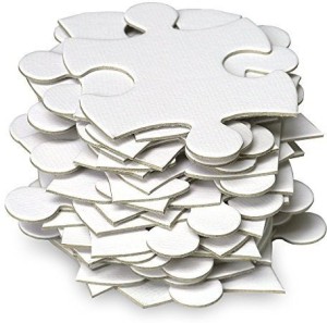 Blank Puzzle - 100-Piece Wedding Guest Book Puzzle, White Jigsaw Puzzles for DIY